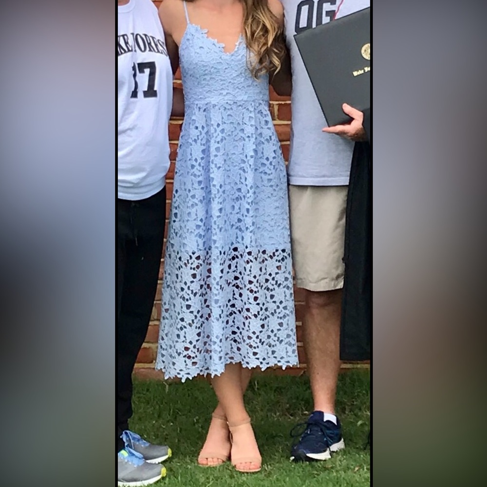 Light blue ASTR midi length dress